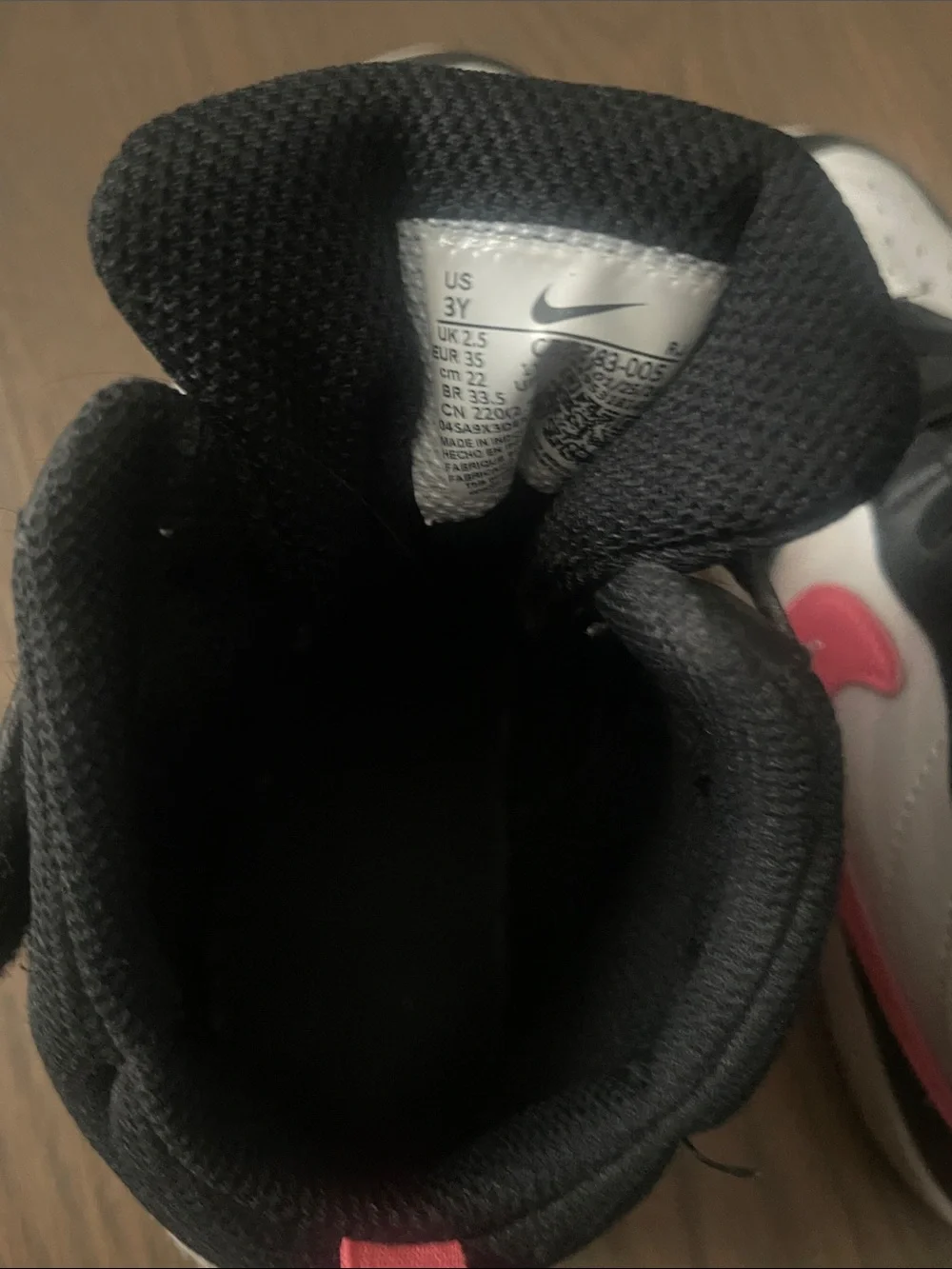 Nike Black, White & Pink High-Top Sneakers